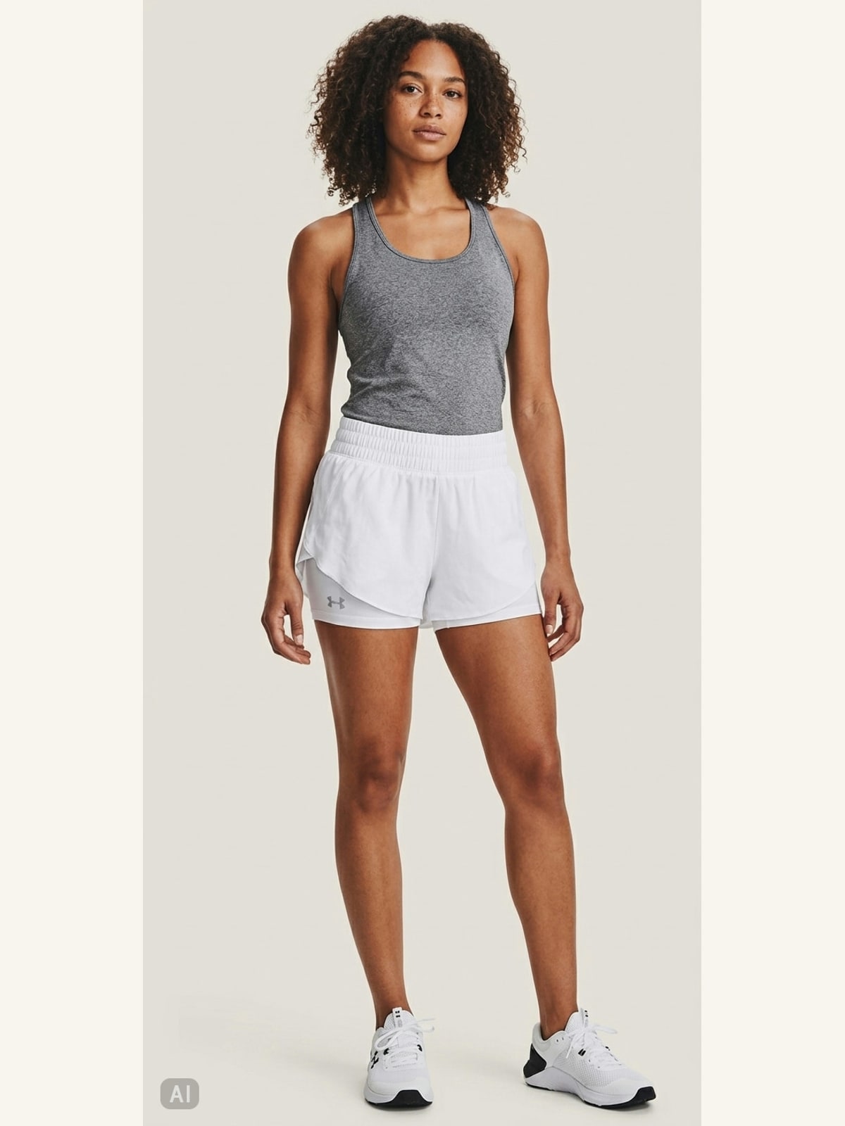 AI image of Under Armour White Athletic Training Shorts